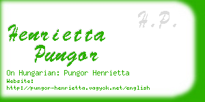 henrietta pungor business card